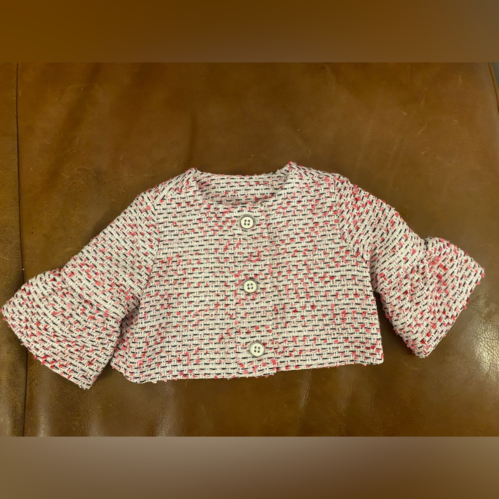 Janie & Jack Baby Girls Knit Blazer - 6/12 Months